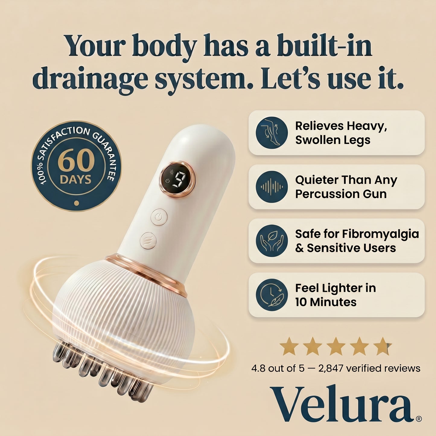 Velura Flow — Relief for Heavy Legs, Swelling & Chronic Muscle Tension